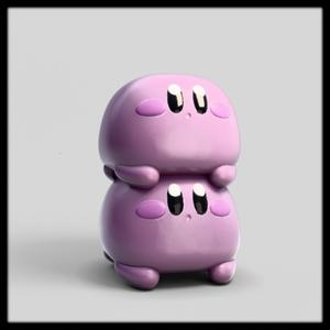 Kirby Stackable 3D Model - Cute Nintendo Character