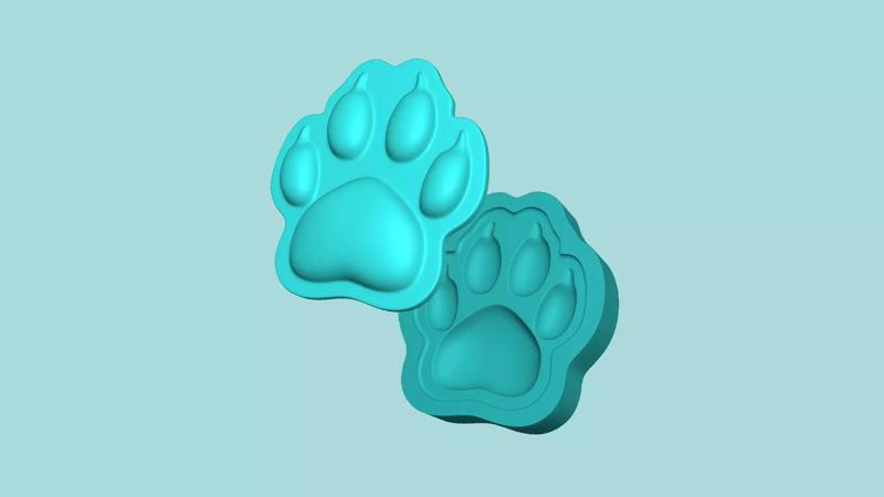 Dog Footstep - Silicone Mold -Template