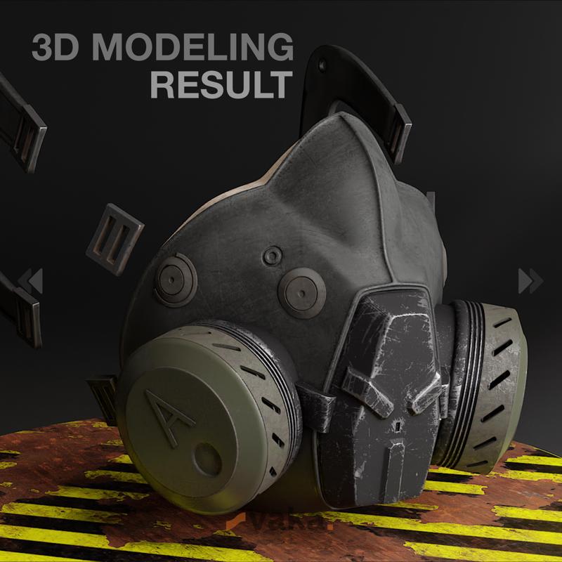 Metal Gear Solid V - Gas Mask 3D Model for Print 3D print model