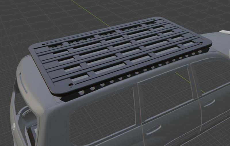Rhino Roof Rack - Backbone mounts- Pioneer Tray 1/10 Scale