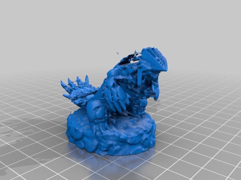 Groudon figure from preorder of ORAS raw 3D scan 