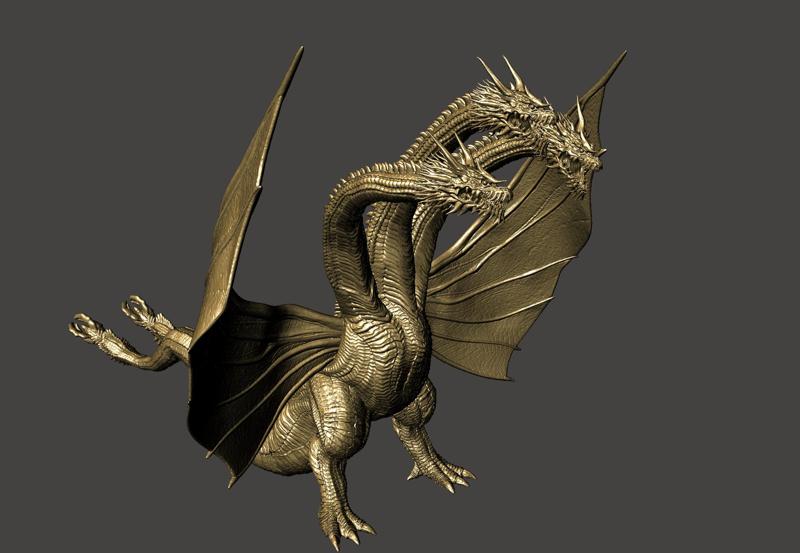 Shin Ghidorah - Godzilla vs. Evangelion - King Ghidorah Giant Kaiju Monster - Ultra Detailed meshed - Hi-Poly STL for 3D printing