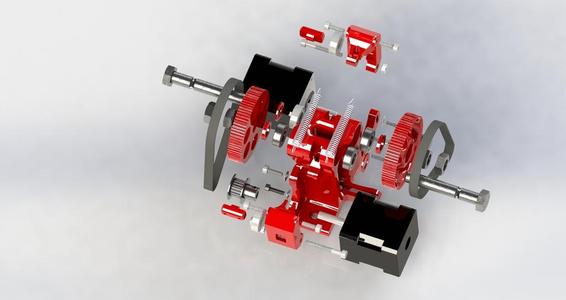 Itty Bitty Double Extruder (with mount for MakerFarm Prusa i3v)