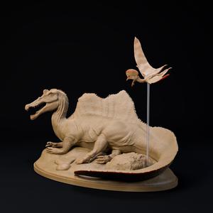 Spinosaurus resting 1-35 scale pre-supported dinosaur