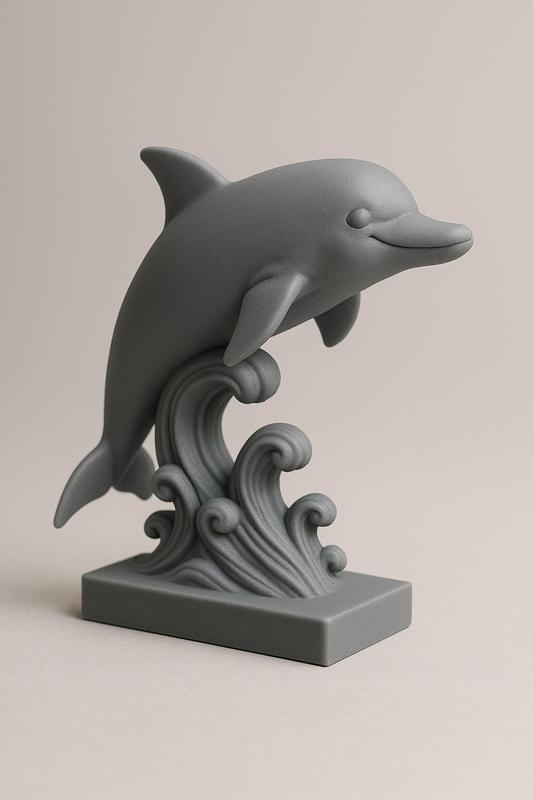 Dolphin STL File for 3D Printing - Realistic Ocean Animal Model - 3D Printable Dolphin Sculpture