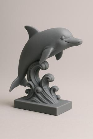 Dolphin STL File for 3D Printing - Realistic Ocean Animal Model - 3D Printable Dolphin Sculpture