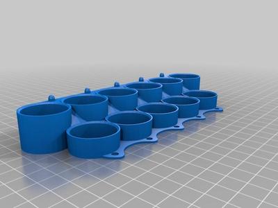 Modular Interlocking Paint Rack for Dropper Bottles