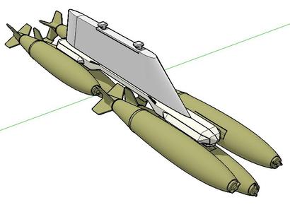Freewing A-6 Max Bomb Load Ordnance Package w/ Plyon and Ejection Rack
