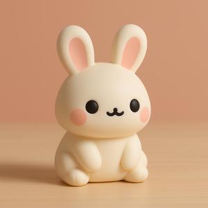 Kawaii Bunny Figurine - Cute Chibi Rabbit 3D Printable Toy for Decoration or Gifts
