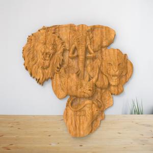 Big five - STL File For CNC Wood Carving, Cnc Router Files