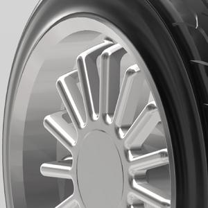 BRW 890 WHEEL AND STRETCHED TIRE FOR 1/24 SCALE AUTO
