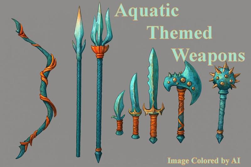 28mm Aquatic Themed Weapons for Kitbashing