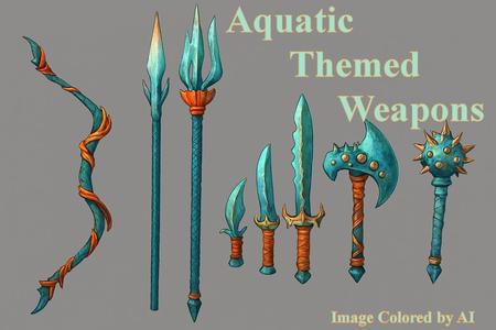 28mm Aquatic Themed Weapons for Kitbashing