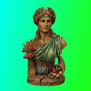 Demeter 3D Model STL File – Goddess of the Harvest & Agriculture – Greek Mythology Statue – Digital Download – Printable Sculpture