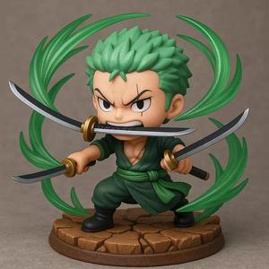 Chibi Anime Statue  Zoro Three Sword Style