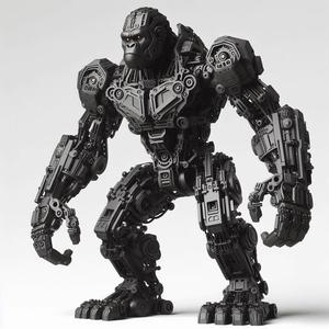 Robotic Gorilla Walking 3D Print – Futuristic Mechanical Animal