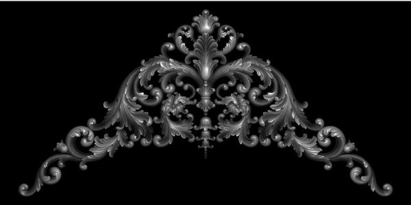 3d model of flowers and leaves