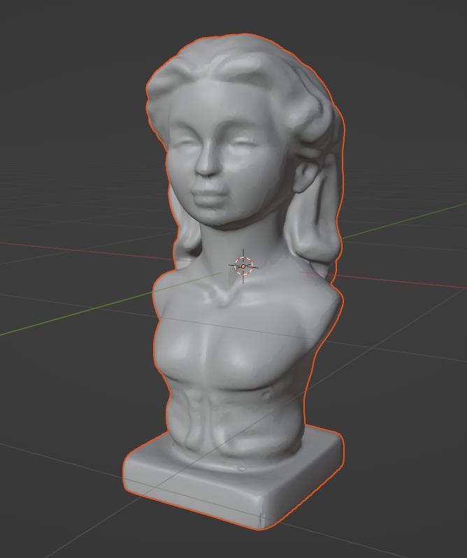 Stylized Female Bust - Artistic 3D Model