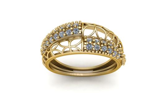 Stylish Engagement Diamond Ring 3d Printable Model