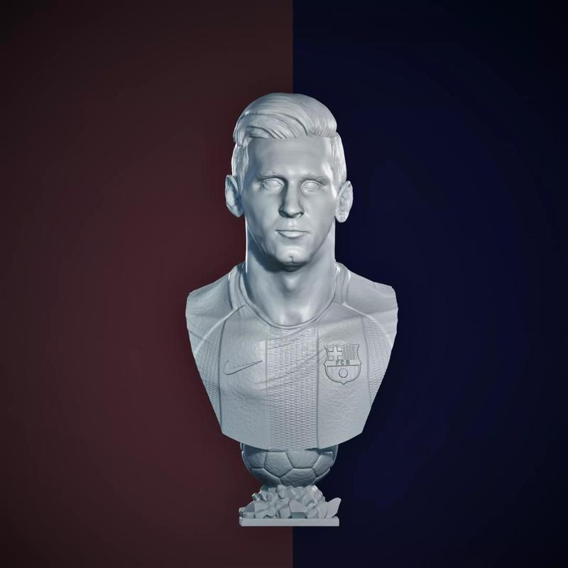 Lionel Messi 3d bust for printing