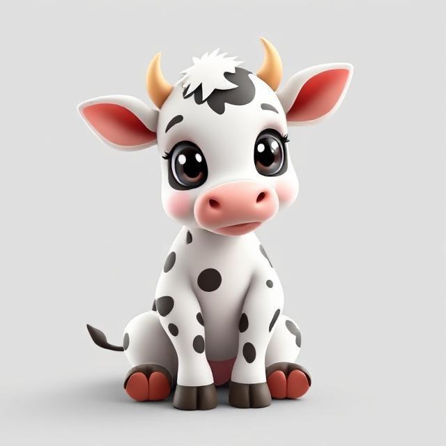 Cow – 3D Model of a Cute Desk Cow for Your Workspace