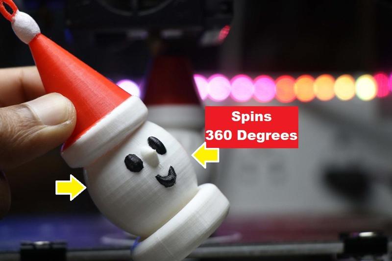 CUTE SNOWMAN WITH DUAL FACE PRINT-IN-PLACE MODEL