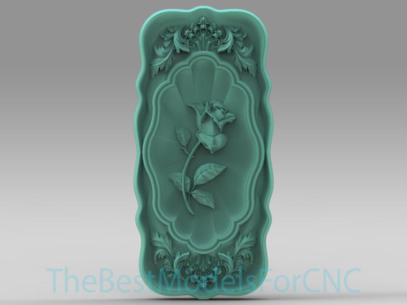 3D Model STL File for CNC Router Laser & 3D Printer Rose Piece