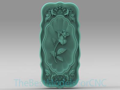 3D Model STL File for CNC Router Laser & 3D Printer Rose Piece