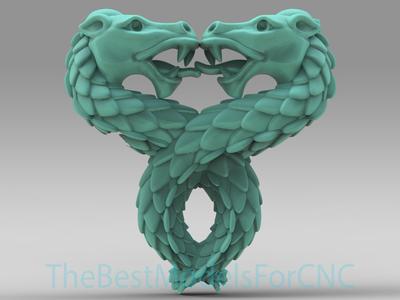 3D Model STL File for CNC Router Laser & 3D Printer Twisted Dragons