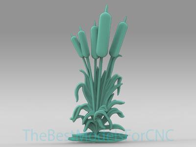 3D Model STL File for CNC Router Laser & 3D Printer Rush Plant