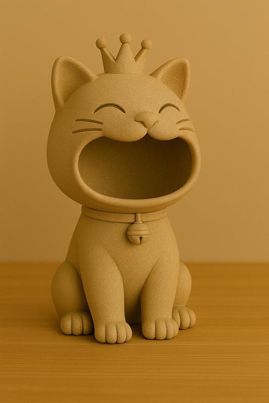 Royal Cat Figurine – 3D Printed Crowned Kitty STL