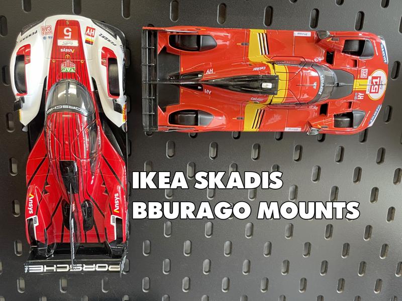 IKEA Skadis Mount for Bburago Model Cars Burago