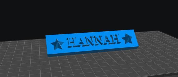 Hannah Nameplate