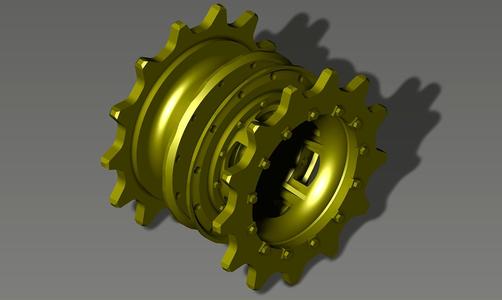 1/35 Scale M26 Pershing Tank Sprockets