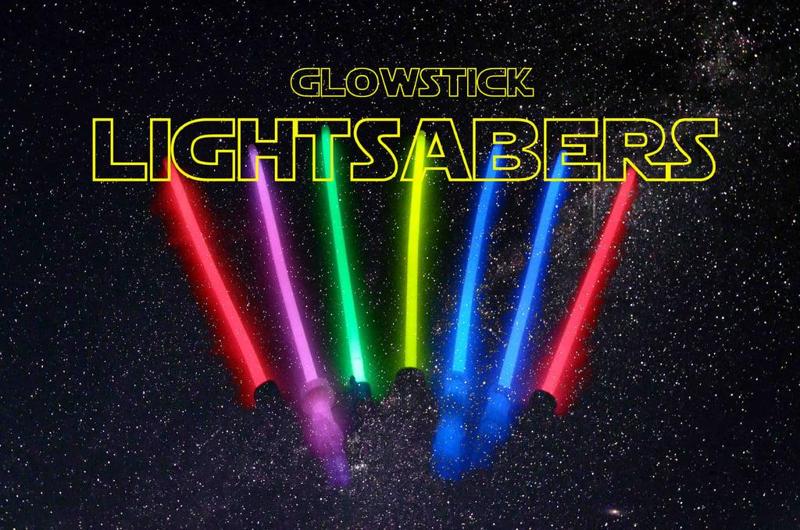 Lightsabers with glow sticks