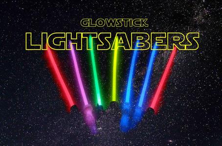 Lightsabers with glow sticks