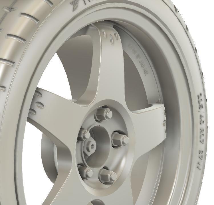 1/24 17x7.5 Rays RS Zero wheels for Subrau Impreza STI