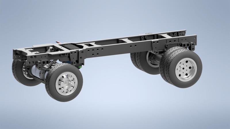 Zweiachs Fahrgestell 1/16 für Bruder LKW 2 Varinten BF116-02A;4x2;4x4, BF116-02B 4x4