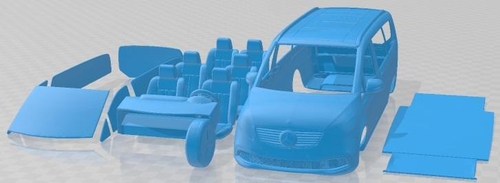 Mercedes Benz Tourer EQV 2021 Printable Van