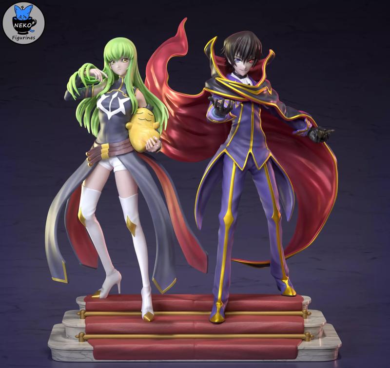 Lelouch and CC - Code Geass Anime Figurine for 3D printing