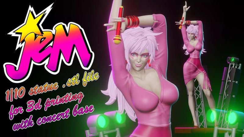 Jem and the Holograms - 1to10 STL file