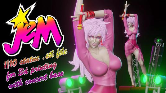 Jem and the Holograms - 1to10 STL file