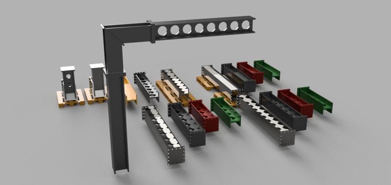 1/14 - Steel Beams 17 Elements Package RC Construction