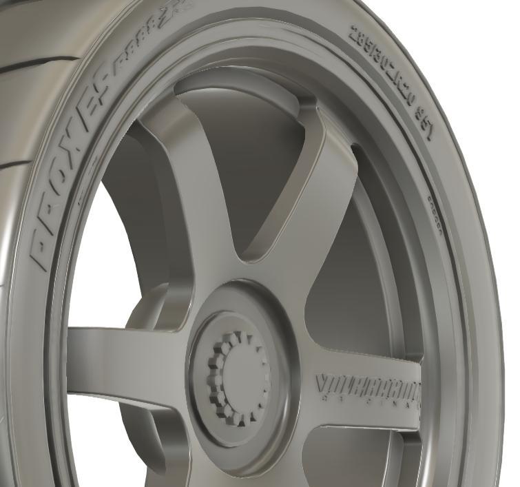 1/24 20x9.5 (F2)/20x12 (F4) Rays TE37 Sage S-Plus for Porsche 911 (992) GT3 wheels set