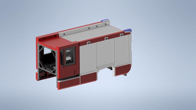 Fire Truck Feuerwehr Aufbau nach Vorbild Ziegler HLF20 1/24