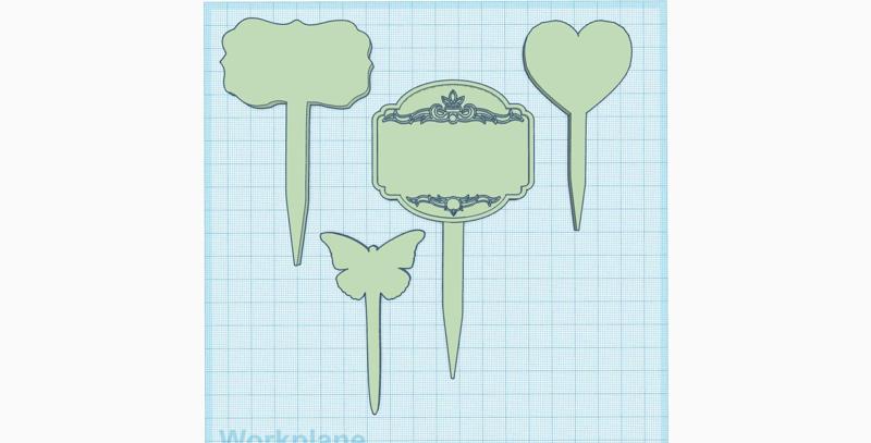 Plant label, Plant Markers, tags - Garden Labels for Gardener, Set of 4 pcs