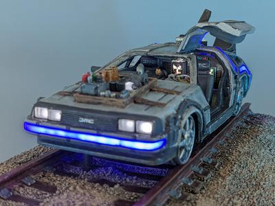 BTTF3 DeLorean Time Machine with LEDs