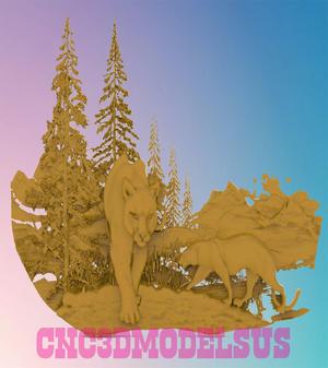 Animals in nature 3D MODEL STL FILE FOR CNC ROUTER LASER