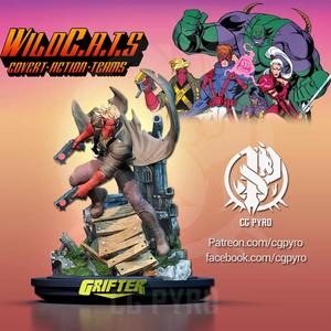 Grifter from Wild CATS by Jim Lee comics STL files 3d printing