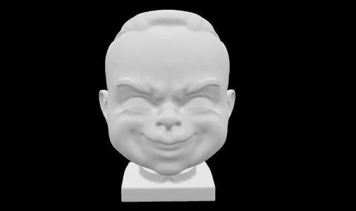 grinning bust face